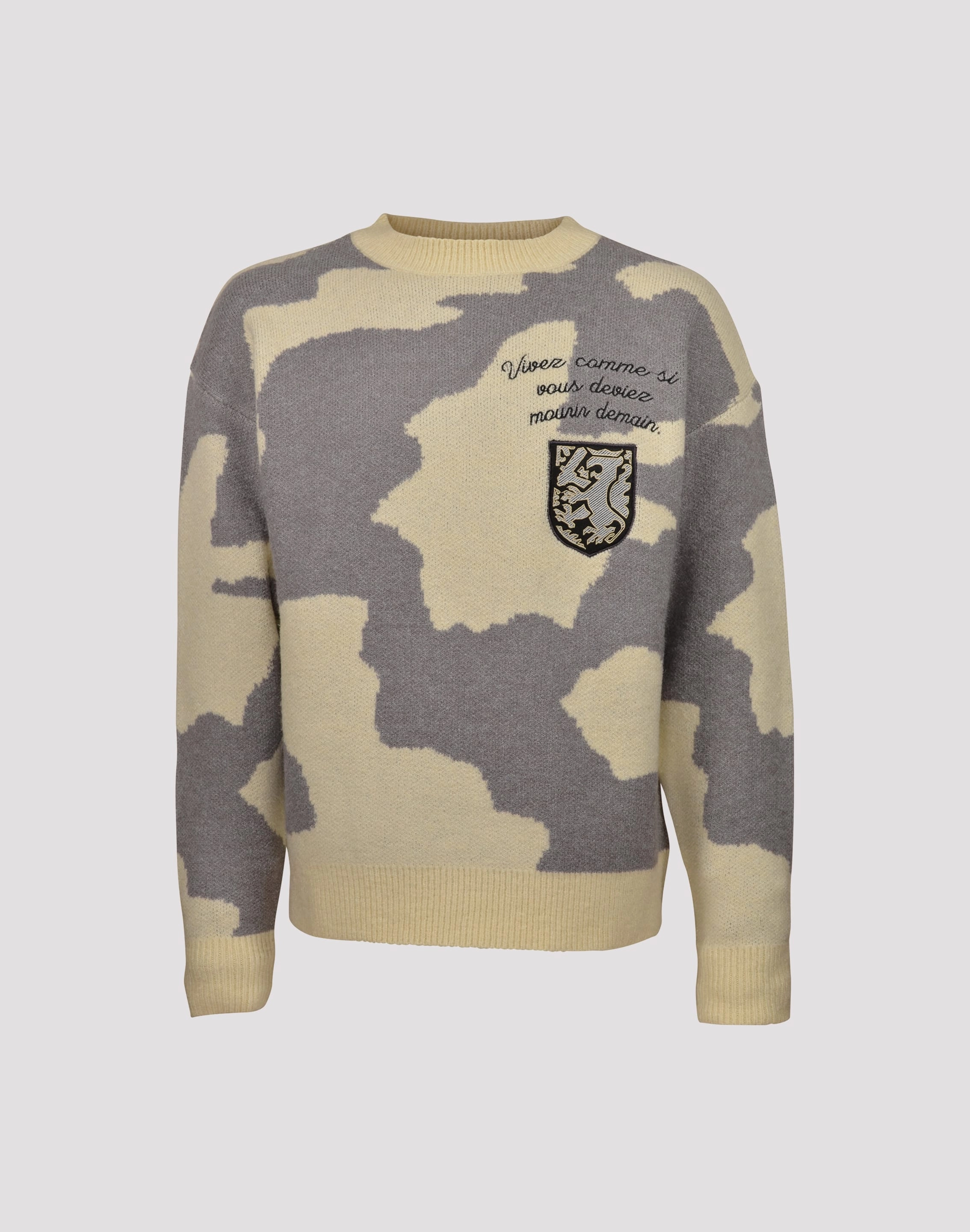Grindhouse Spot Varsity Grey Sweater Fashion customization Hip - hop fashion