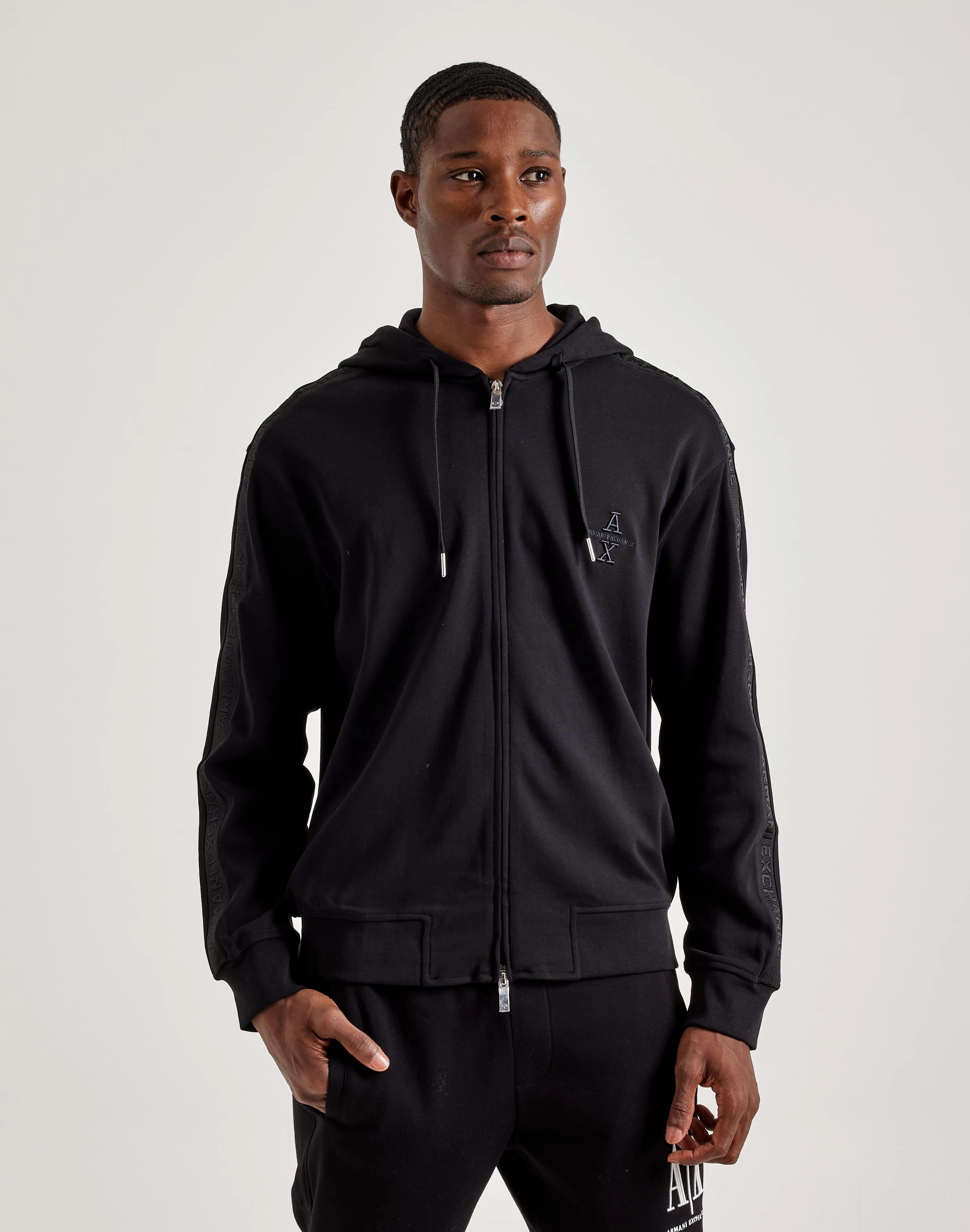 Armani Exchange Logo Tape Hoodie Minimalist fashion Fashion influencers' recommendations