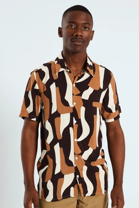 Fashion storage (wardrobes, hangers, etc.) Geo Viscose Shirt - Brown Fashion boutiques