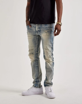 Fashion storage (wardrobes, hangers, etc.) Smoke Rise Wave Effect Slim Jeans Upcycled fashion