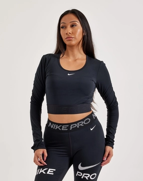 Fashion technology Nike Pro Dri-FIT Cropped Long-Sleeve Top Cotton - made fashion