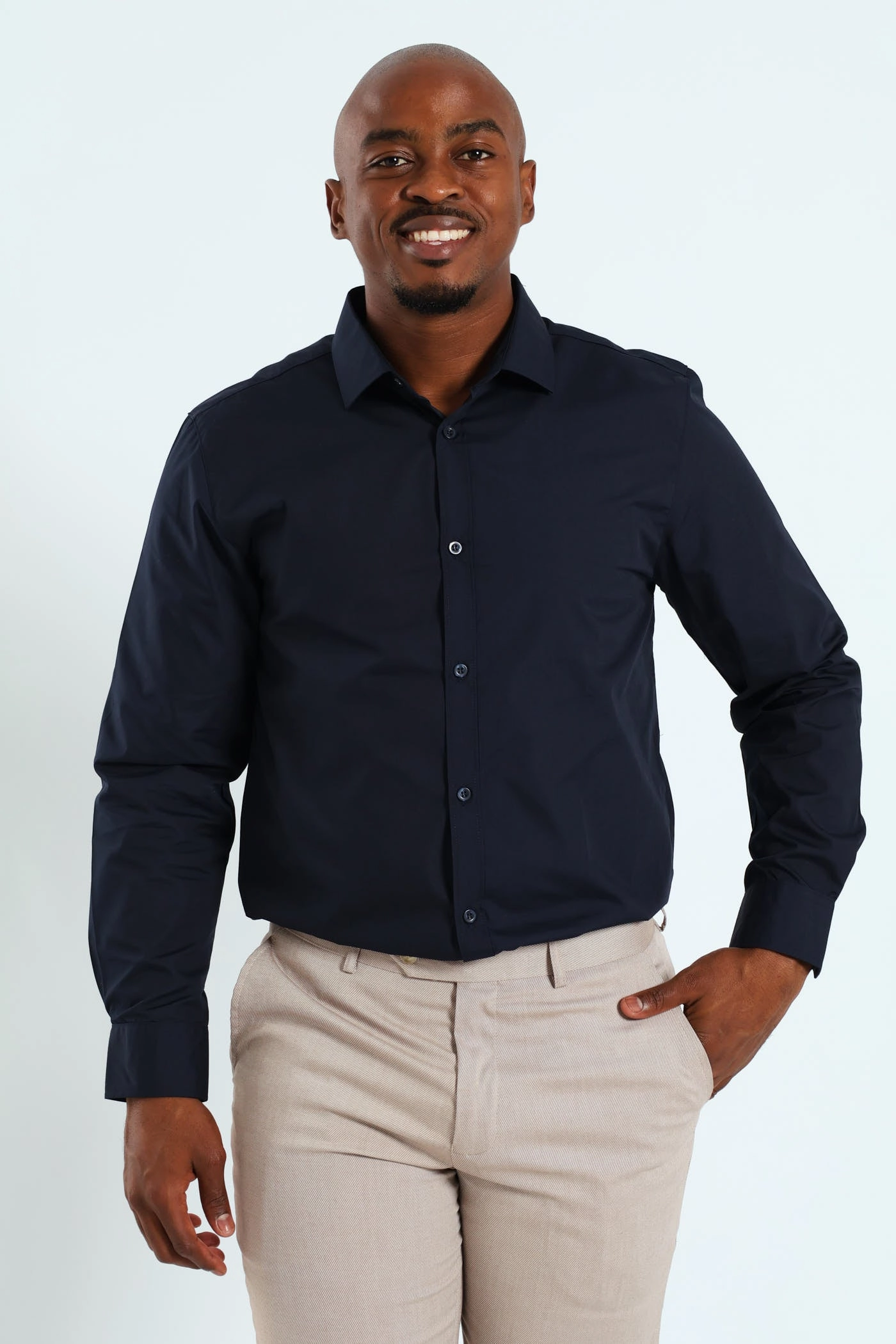 Fashionable goods Easy Care Shirt - Navy Workwear options