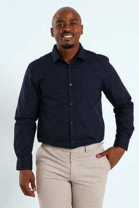 Fashionable goods Easy Care Shirt - Navy Workwear options