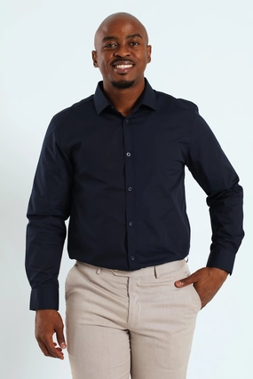 Fashionable goods Easy Care Shirt - Navy Workwear options