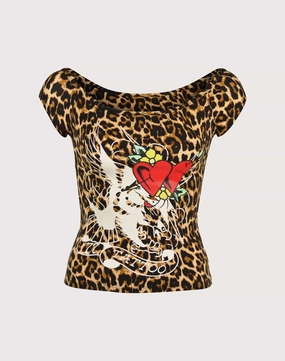 Fashionable goods Ed Hardy Leo Heart Shirt Fashion labels