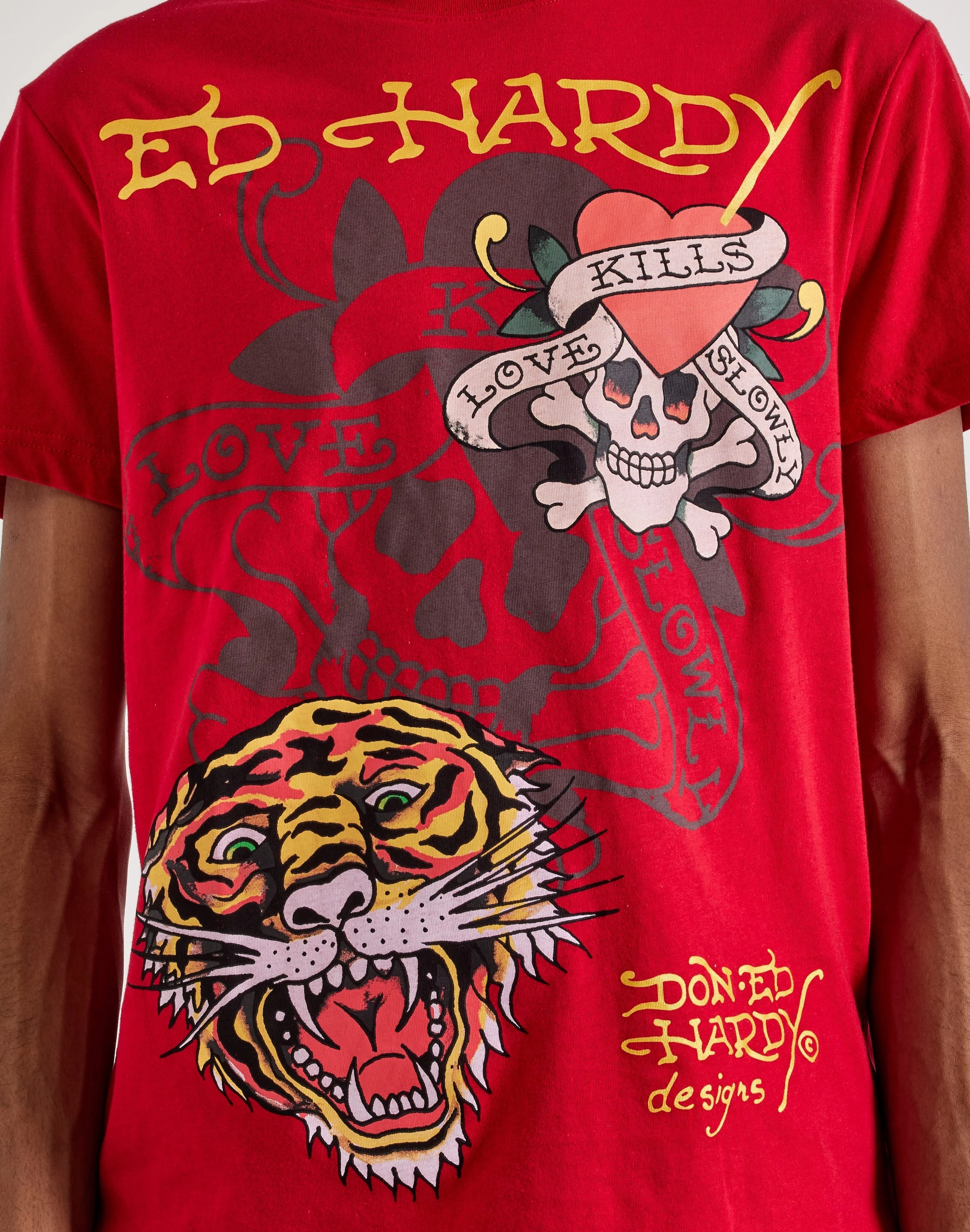 Fashionable goods Ed Hardy  Tiger Skull Shorts Sleeve Tee