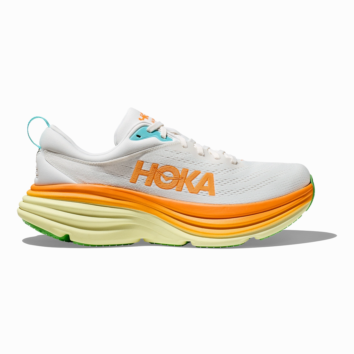 Focused Hoka Bondi 8 - Blanc de Blanc - Solar Flare Faithful