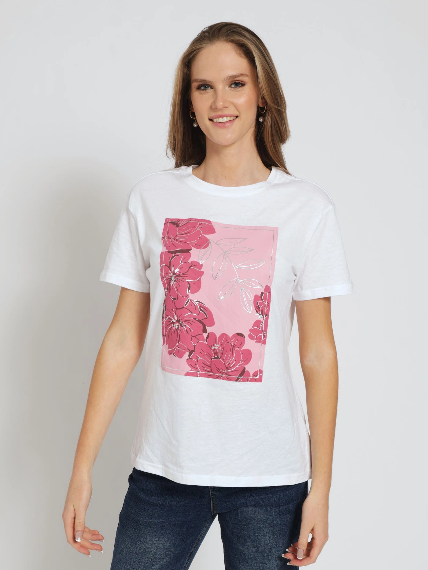 Flower Frame Tee - White