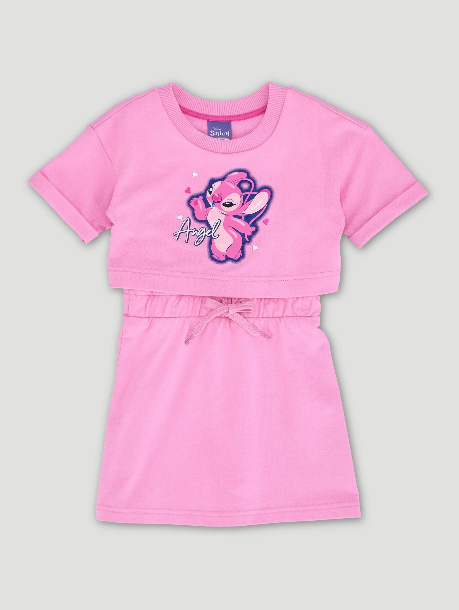 Sustainable fashion Pre-Girls Lilo & Stitch Dress Twofer Set - Pink Ethical fashion choices