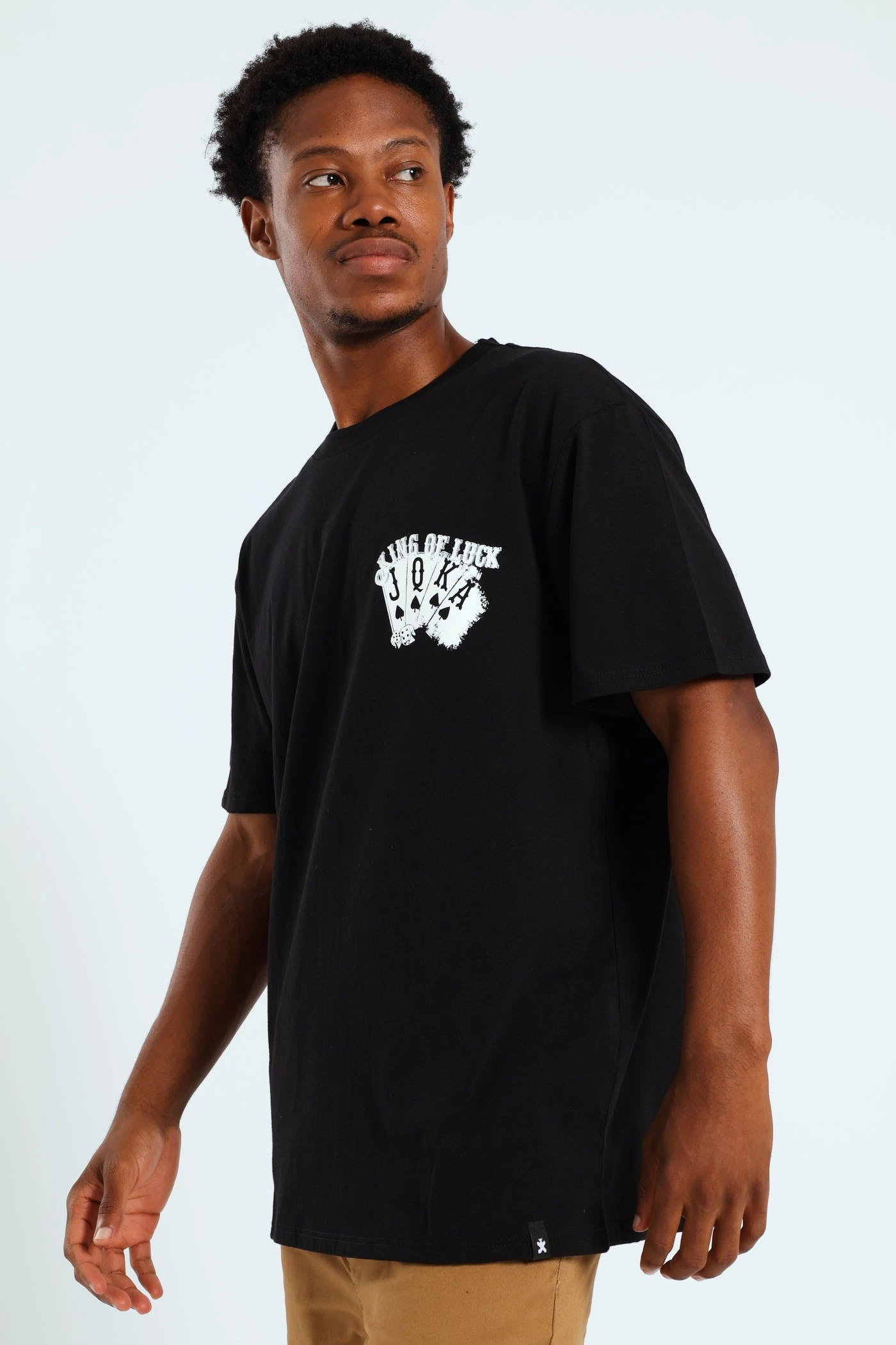 Front & Back Cards Print Tee - Black