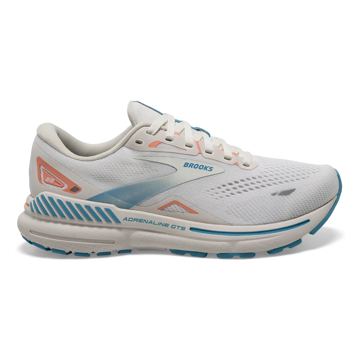 Brooks Adrenaline GTS 23 - Coconut - Papaya - Blue Firm Meticulously crafted