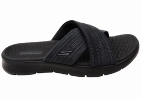Graphic Design Skechers Womens GOwalk Flex Sandal Impressed Slides Sandals Scissors