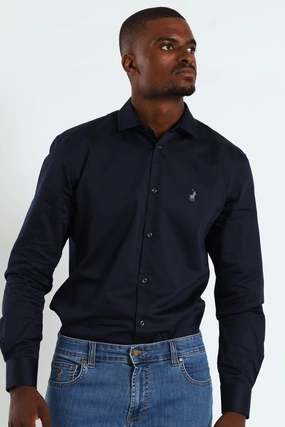Greig Shirt - Navy Fashion shows Fashionable goods