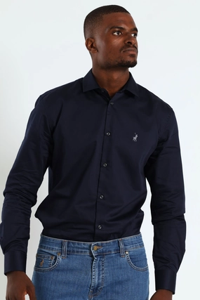 Greig Shirt - Navy Fashion shows Fashionable goods