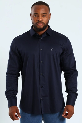 Greig Shirt - Navy Fashion subscription services Retro fashion finds