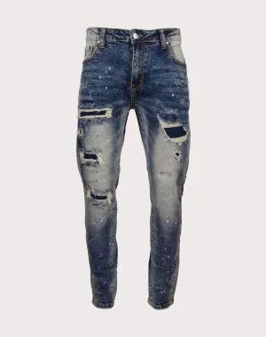 Grindhouse Rips With Backing Slim Fit Jeans Beaded fashion items Patterned fashion (floral, stripes, etc.)