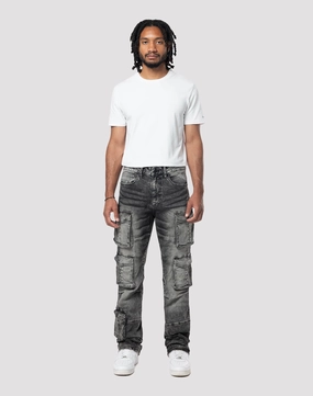 Grindhouse Cargo Straight Fit Tombstone Jeans Wool - sourced fashion Evening wear