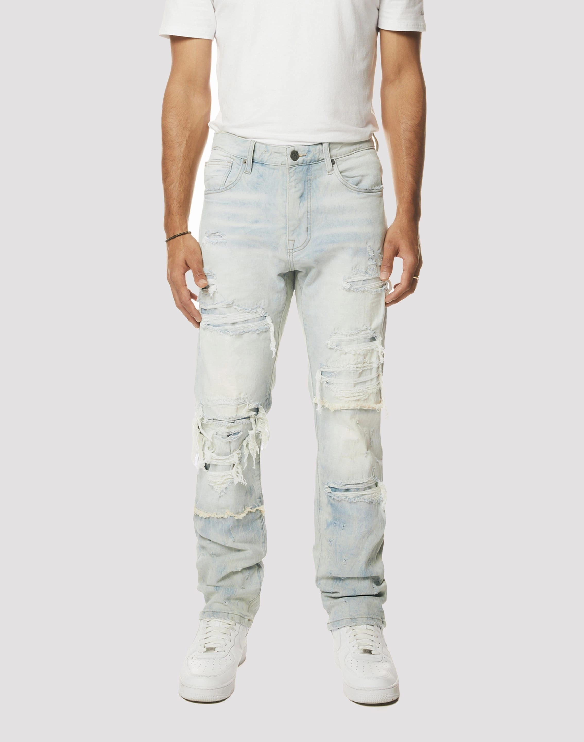 Grindhouse Fray Cut N Sew Straight Fit Denim Jeans Fashion lookbook Fashion brands