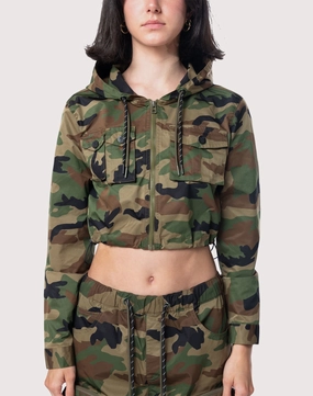 Grindhouse Nylon Cropped Camo Jacket Fashion history Printed fashion