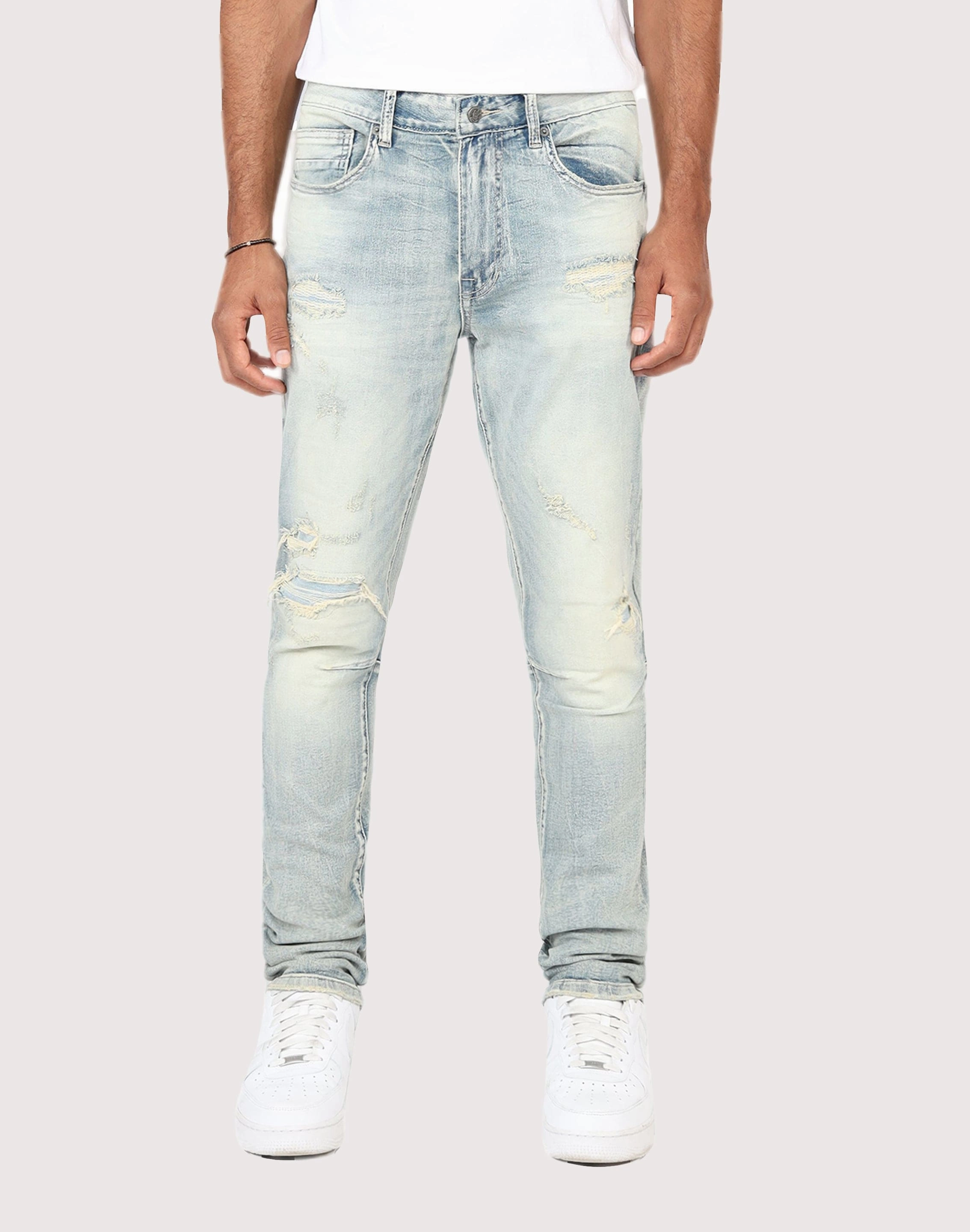 Recycled fashion materials Grindhouse Slim Fit Taper Vintage Denim Jeans Fashion shows