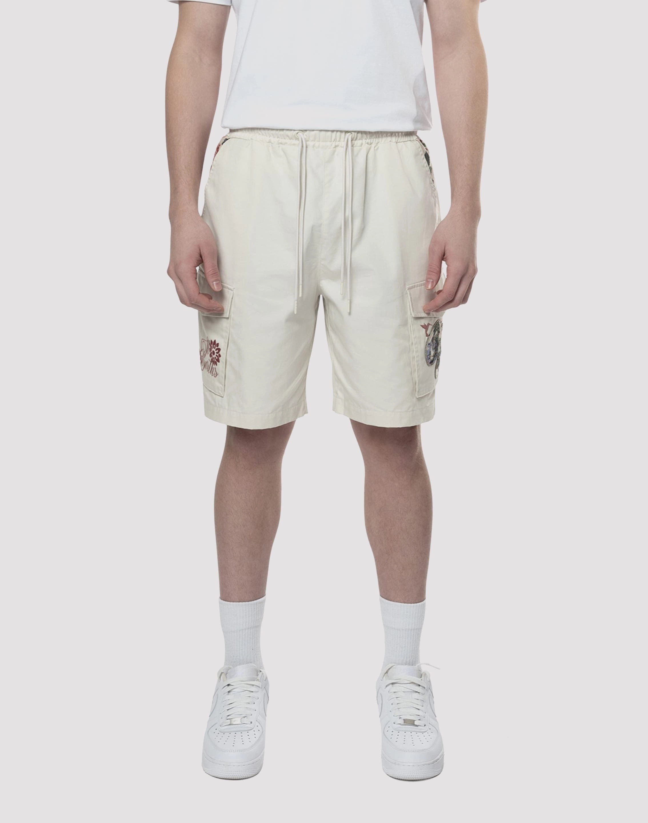 Grindhouse Tapestry Trim Twill Shorts Cotton - made fashion Fashion museums