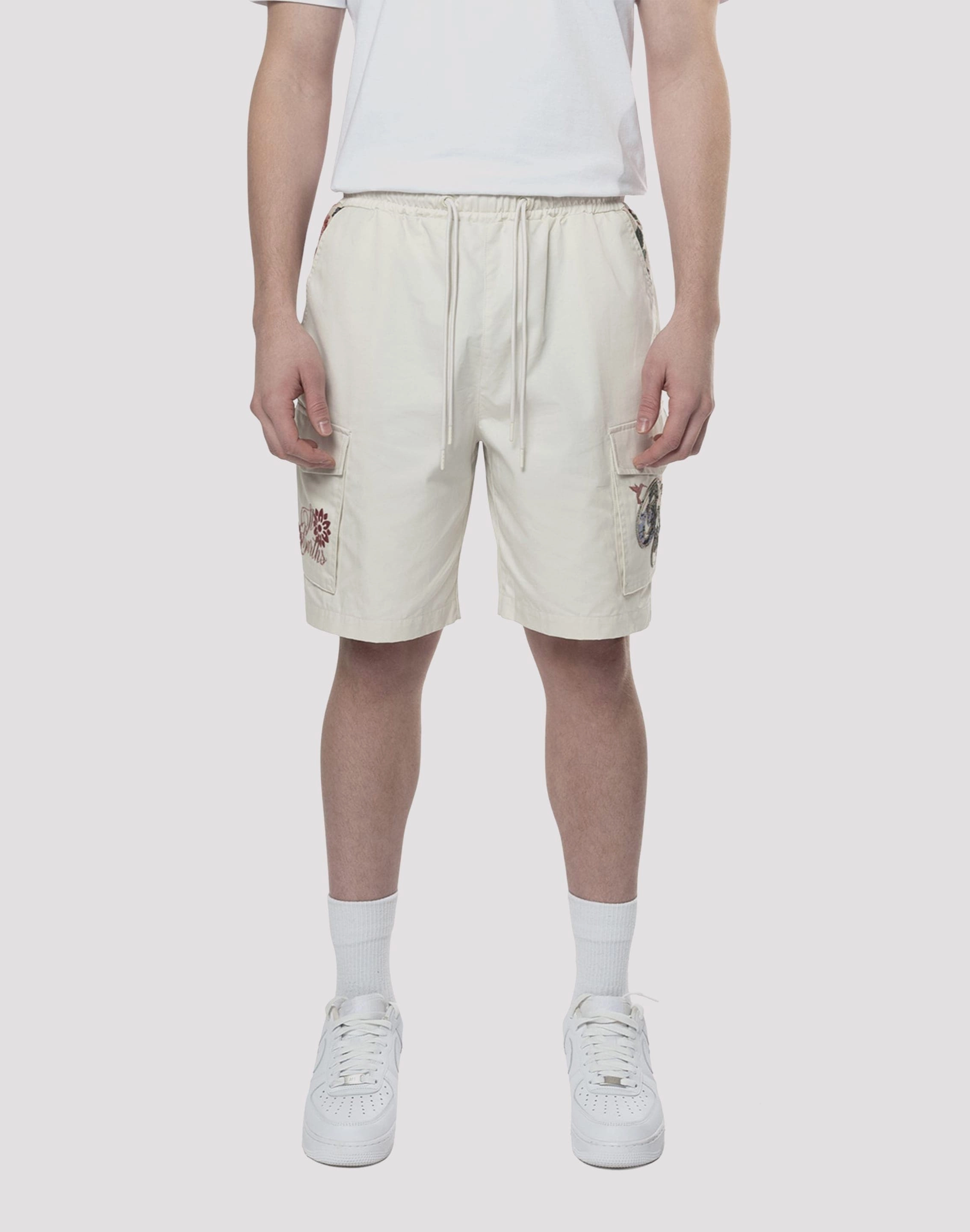 Grindhouse Tapestry Trim Twill Shorts Cotton - made fashion Fashion museums