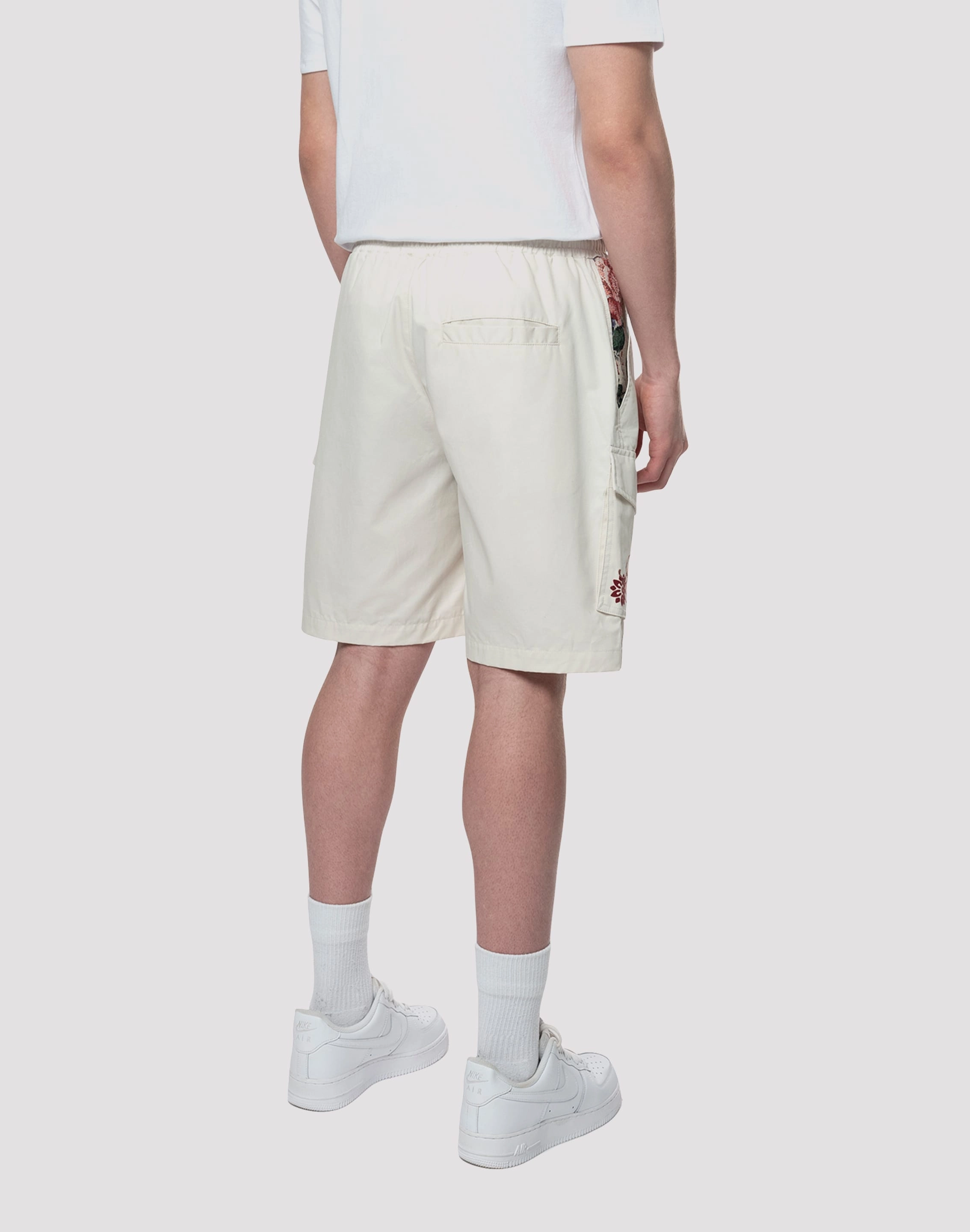 Grindhouse Tapestry Trim Twill Shorts Cotton - made fashion