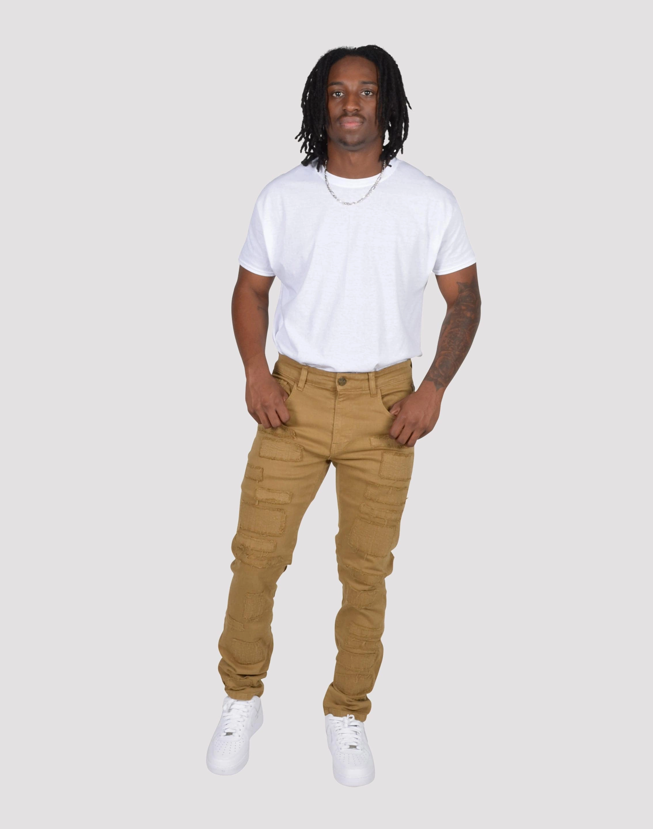 Wardrobe staples Grindhouse Twill Multi Patch Pants Wool - sourced fashion