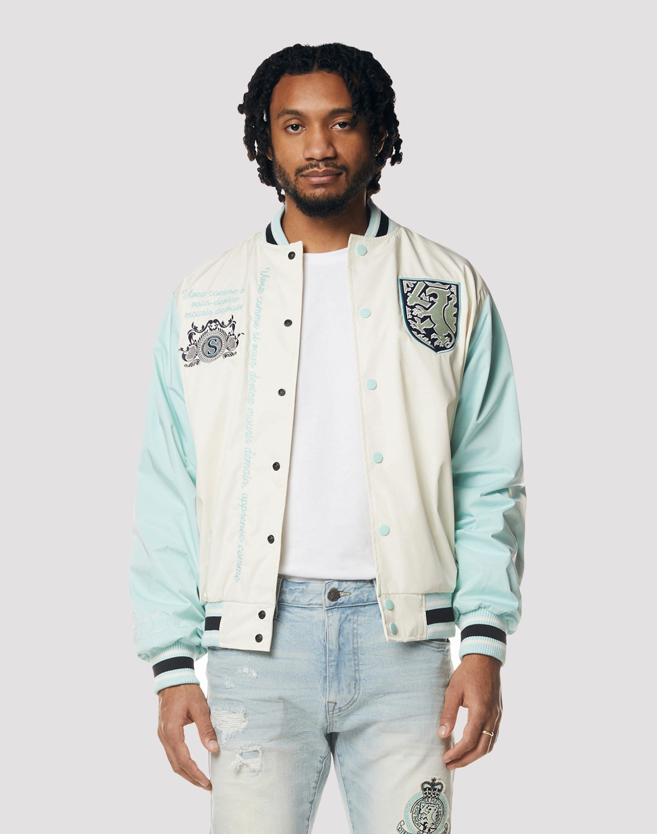 Beaded fashion items Grindhouse Varsity Nylon Jacket Clothing prices