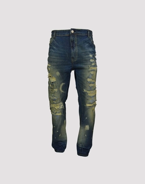 Grindhouse Washed Ripped Slim Fit Jeans High - end fashion Evening wear
