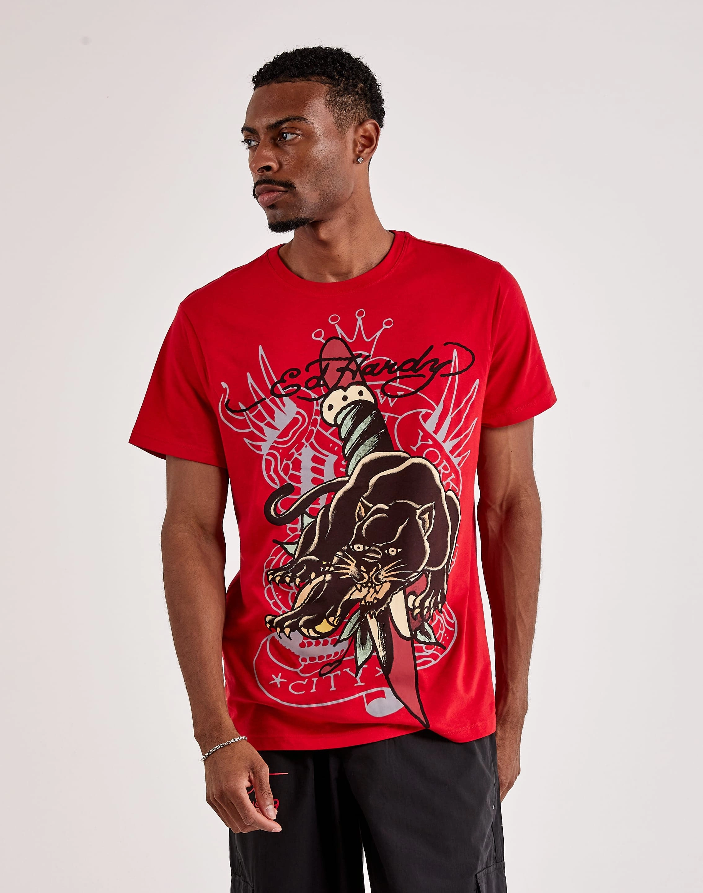 High - end fashion Ed Hardy Panther Dagger Tee Ethical fashion choices