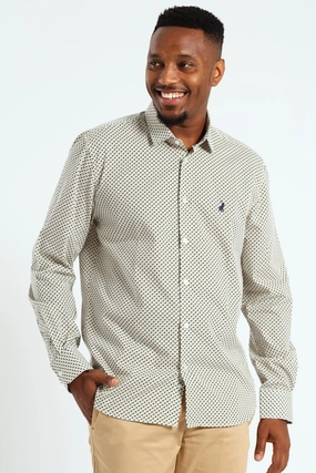 High - end fashion Thebe Dot Printed Long Sleeve Shirt - Blue Fashion trends