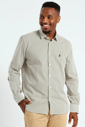 High - end fashion Thebe Dot Printed Long Sleeve Shirt - Blue Fashion trends
