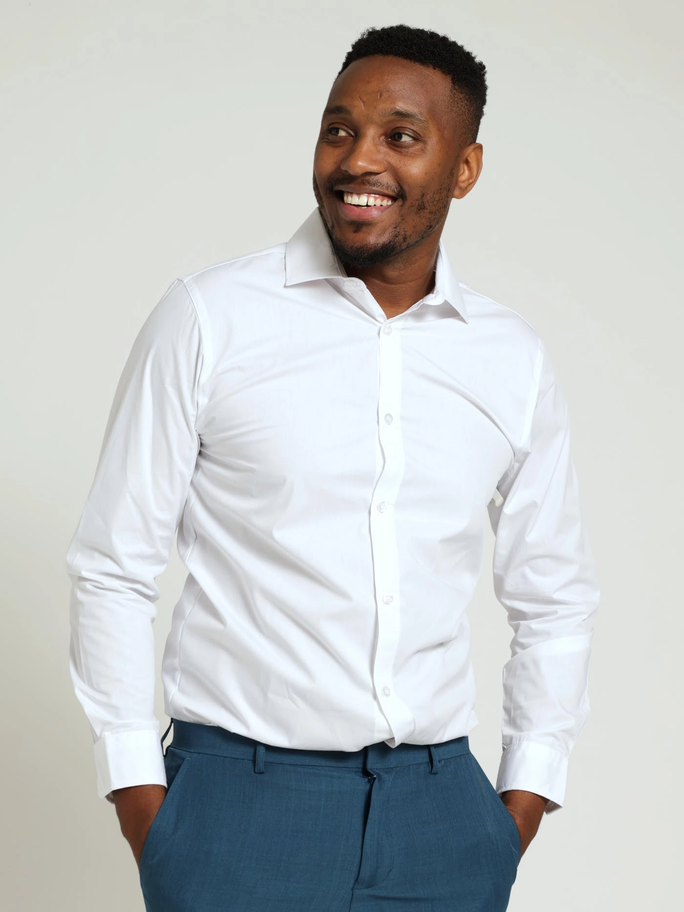Outerwear options Long Sleeve Easy Care Shirt - White Clothing and accessories