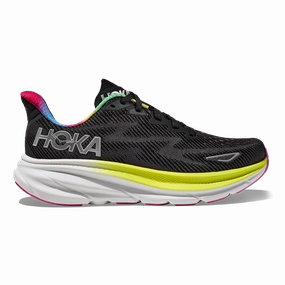 Hoka Clifton 9 - Black - All Aboard Broad Fearless