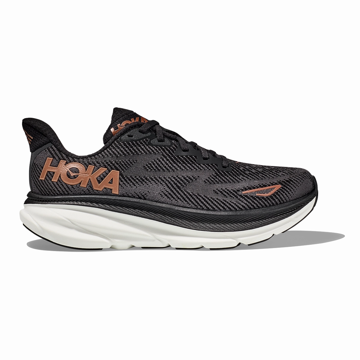 Cultured Hoka Clifton 9 - Black - Copper Gorgeous