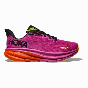 Hoka Clifton 9 - Fuchsia - Black Clean Excellent