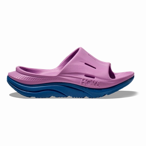 Hoka Ora Recovery Slide 3 - Cyclamen - Coastal Sky Unchanging Green