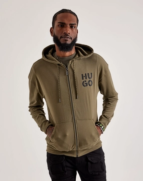 Hugo Spray Logo Full-Zip Hoodie Fashion-forward items Polyester - used fashion