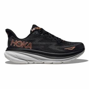 Ingeniously designed Hoka Clifton 9 - Black - Rose Gold Significant