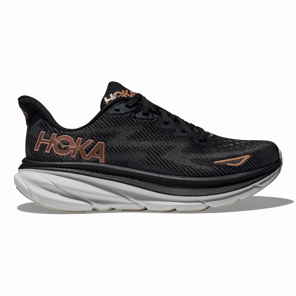 Hoka Clifton 9 - Black - Rose Gold Primary Splendid