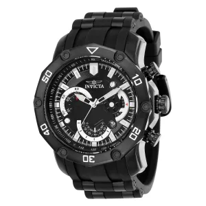 Invicta 22799 Men's Pro Diver Chronograph Black Dial Steel & Silicone Strap Watch Invicta Men's Watches