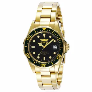 Invicta 8936 Men's Pro Diver Gold Plated SS Black Dial Watch Invicta Men's Watches