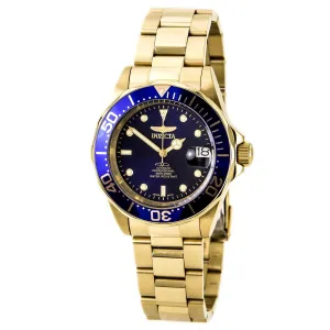 Invicta Men's Automatic Watch - Pro Diver Yellow Steel Bracelet Blue Dial Date | 8930 Invicta Men's Watches