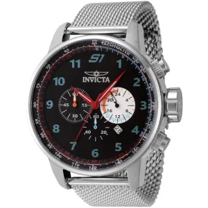 Invicta Men's Chrono Watch - S1 Rally Black Dial Silver Tone Mesh Bracelet | 44947 Invicta Men's Watches