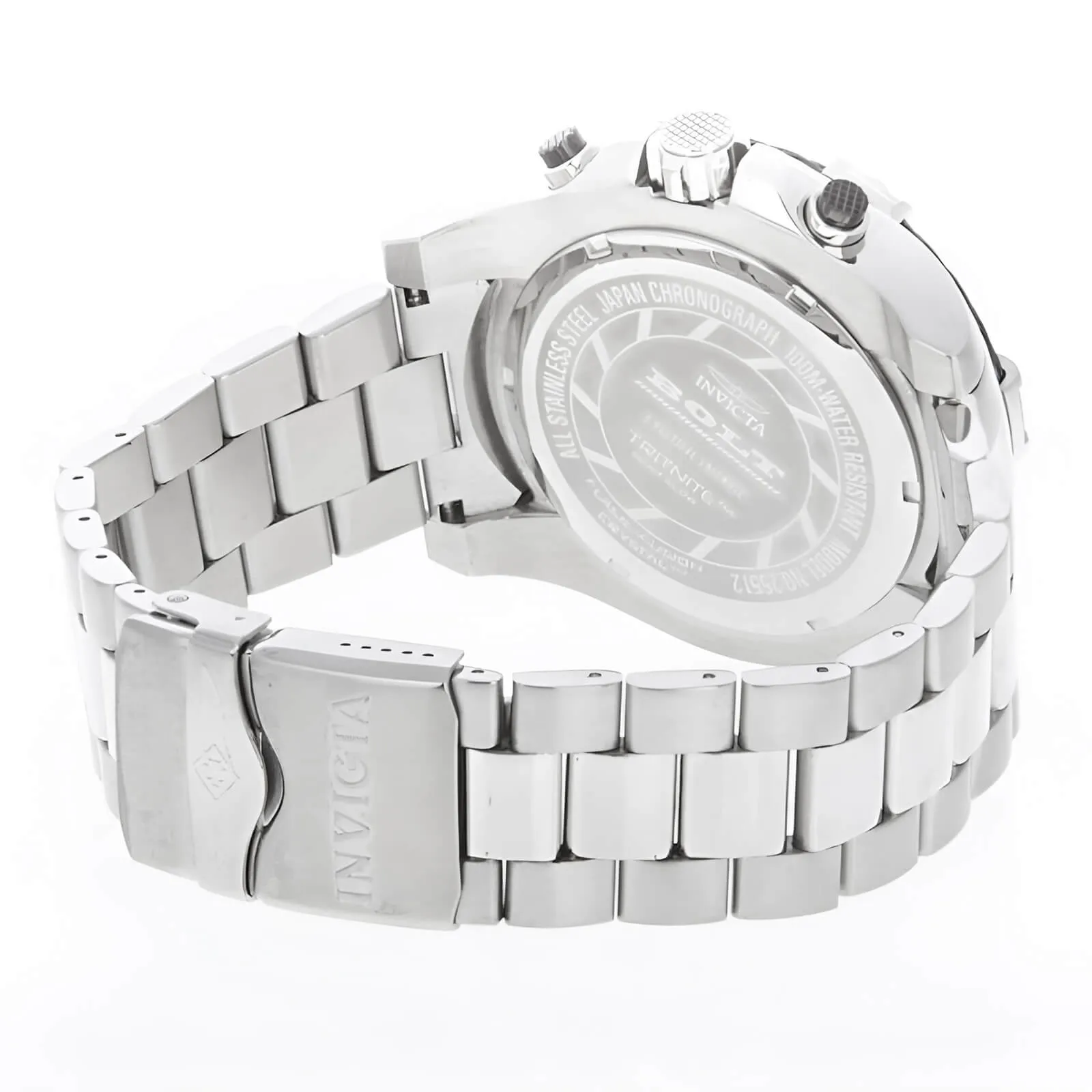 Invicta Men's Chronograph Watch - Bolt Black Dial Stainless Steel Bracelet | 25512 Invicta Men's Watches