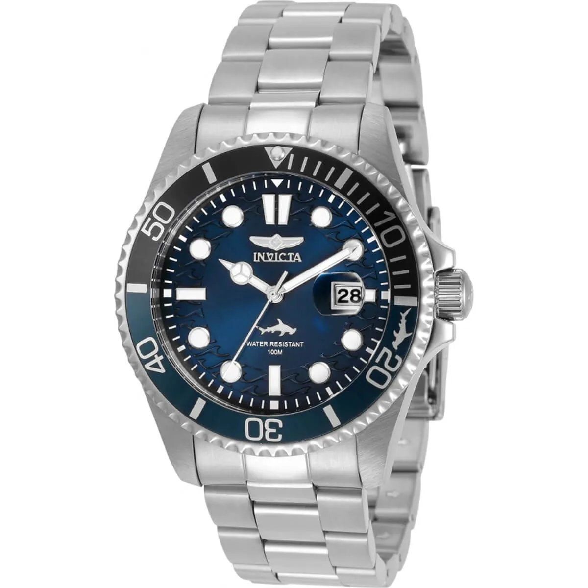 Invicta Men's Chronograph Watch - Pro Diver Blue Dial Silver Tone Bracelet | 30807 Invicta Men's Watches