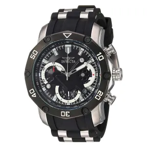 Invicta Men's Chronograph Watch - Pro Diver Steel & Silicone Strap Black Dial | 22797 Invicta Men's Watches