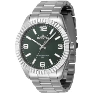 Invicta Men's Quartz Watch - Specialty Green Dial Silver Tone Bracelet | 47450 Invicta Men's Watches