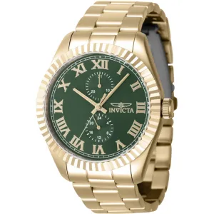 Invicta Men's Quartz Watch - Specialty Green Dial Yellow Gold Bracelet | 47430 Invicta Men's Watches